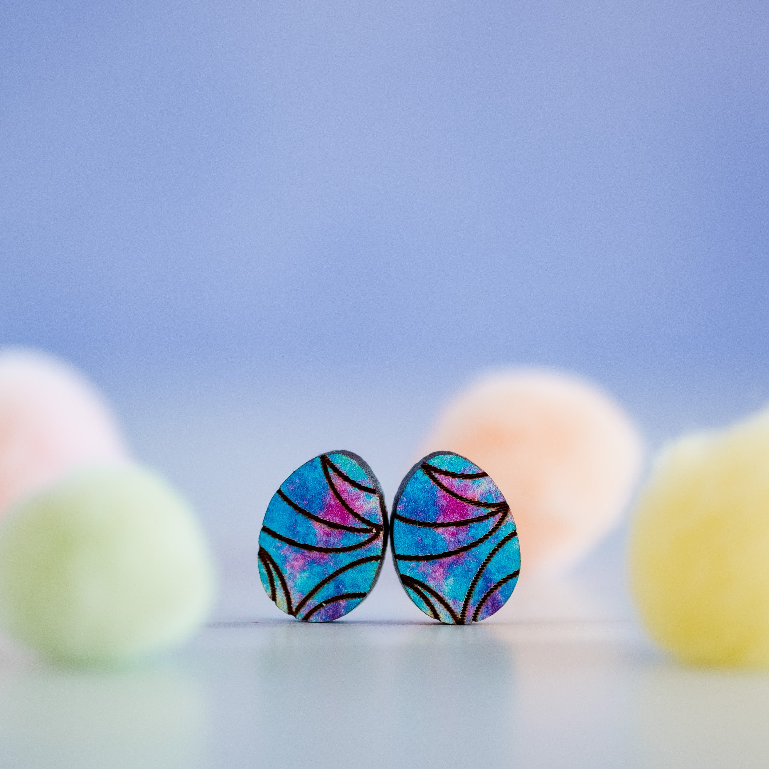 Abstract Easter Egg Studs