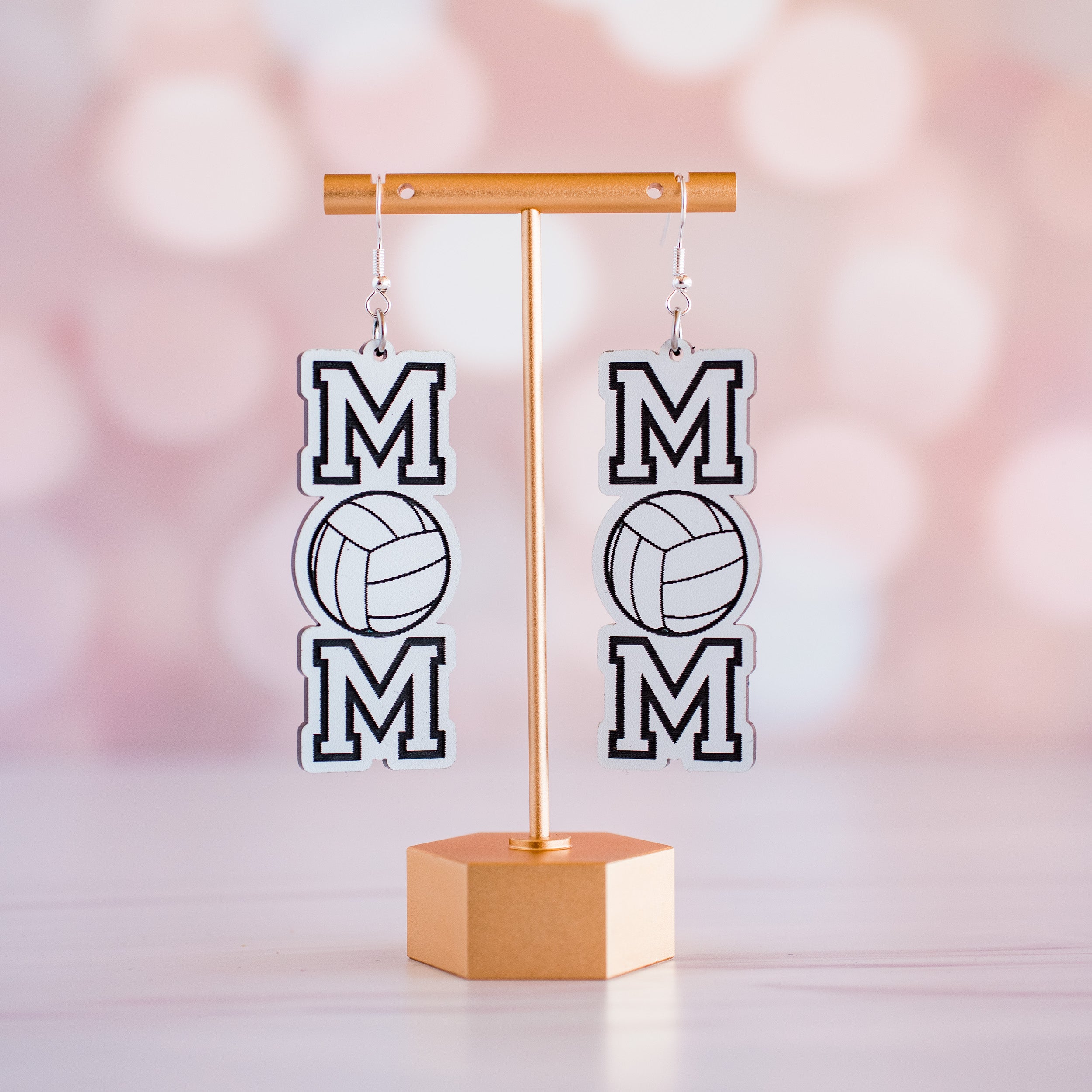 Volleyball Mom Letter Dangles